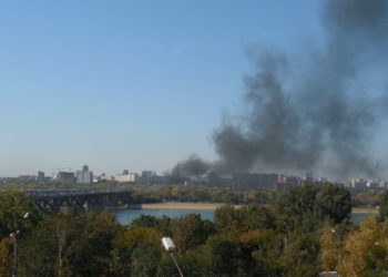 Новый пожар в районе магазина «Мария Ра» на Горской произошел в Новосибирске