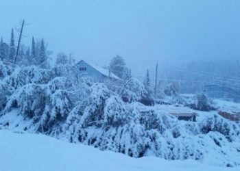 13 сантиметров снега выпало в Шерегеше