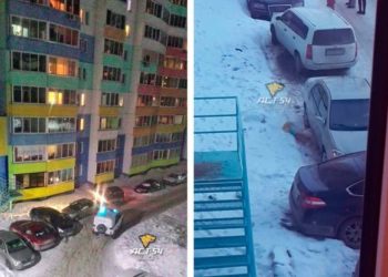 В Новосибирске погибла женщина, выпав из окна верхнего этажа дома на припаркованный автомобиль