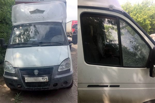 Ради ограбления новосибирец расстрелял машину и порезал себя ножом