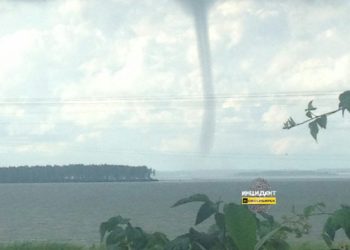 Водяной смерч поразил новосибирцев (видео)