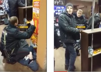 Пьяные подростки угрожали полицейским в новосибирском супермаркете