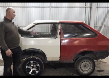 Танк из двух «восьмерок» собрал новосибирский умелец