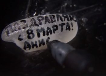 Самое маленькое в мире поздравление с 8 Марта написал житель Новосибирска