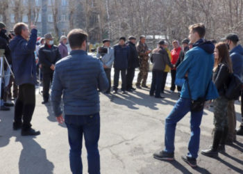 Рабочие завода «Тяжстанкогидропресс» вышли на митинг в Новосибирске