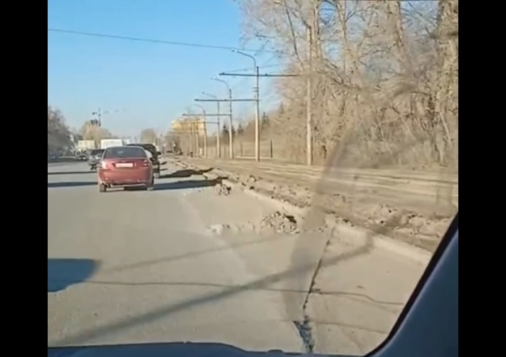 Выделенная полоса для грязи появилась в Новосибирске