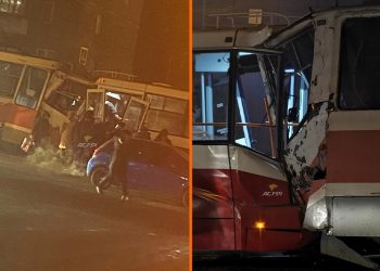 Трамваи смялись друг о друга в Кировском районе — 15 человек пострадали