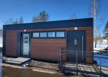 Бесплатный туалет и павильон под кафе установили в парке возле нового ЛДС