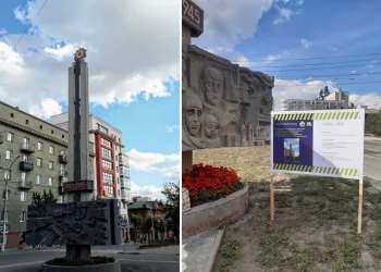 В Новосибирске отремонтируют памятник героям ВОВ возле 100-квартирного дома