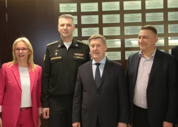 Командир атомного подводного крейсера «Новосибирск» посетил столицу Сибири