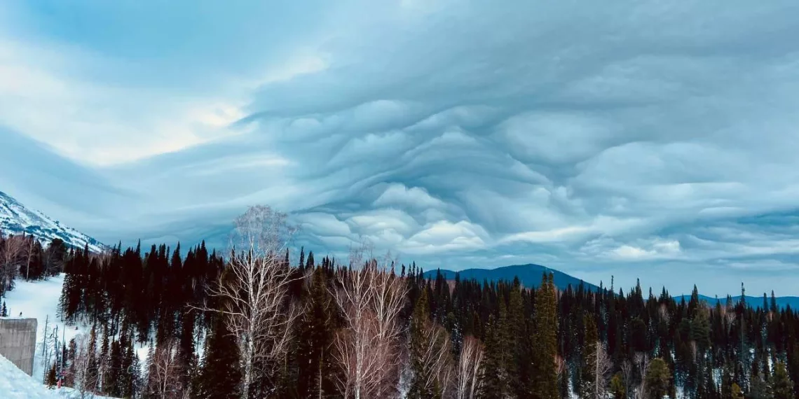 В небе над Кузбассом заметили необычные облака