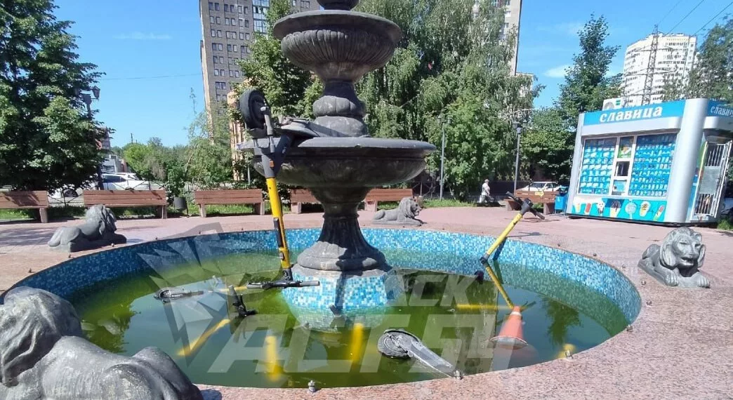 Массовое купание самокатов устроили на Выборной в Новосибирске