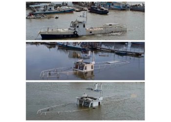 Катер ушёл под воду: Обь затопила остров и пирс в Новосибирске