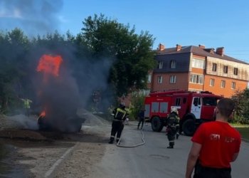 Цистерна загорелась в Центральном районе в Новосибирске