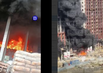 Новостройка загорелась в Заельцовском районе Новосибирска