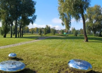 Инопланетные арт-объекты установили в парке «Арена» в Новосибирске