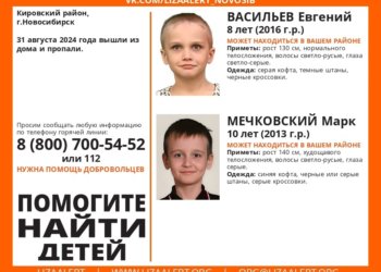 В Кировском районе Новосибирска пропали двое мальчиков 8 и 10 лет