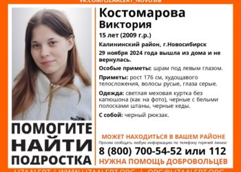 В Калининском районе пропала 15-летняя Виктория Костомарова