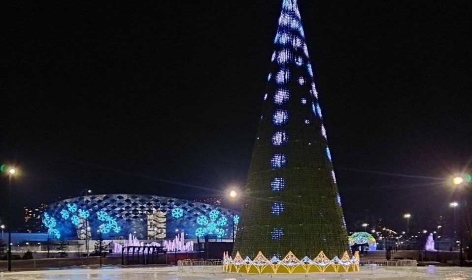 Большой каток открыли на левом берегу Новосибирска