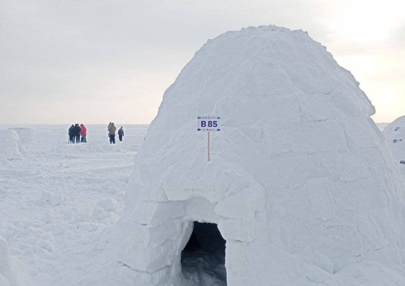 Фестиваль снежных хижин – новое «доступное» жилье на пляже «Бумеранг» в Новосибирске
