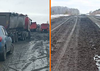 Размякшие под колёсами большегрузов дороги отрежут селян от райцентров