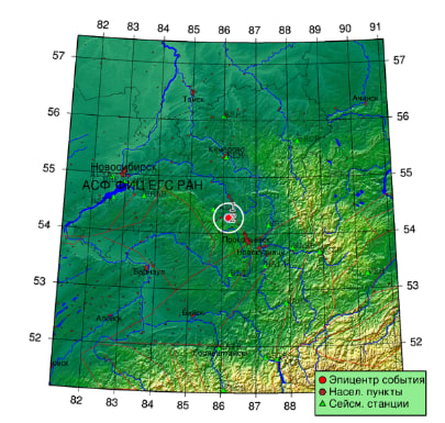 Под Новосибирском произошло землетрясение в ночь на 10 марта