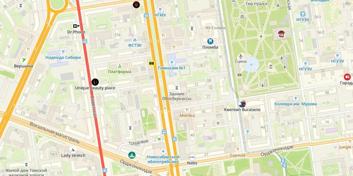 На улице Советской в Новосибирске сделают двустороннее движение с 10 марта
