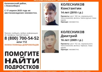 В Калининском районе Новосибирска пропали два брата 14 и 16 лет