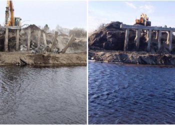 Под Новосибирском восстанавливают мост, который обрушился два года назад