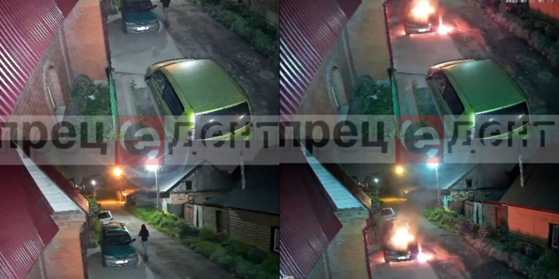 Неизвестный поджёг машину в частном секторе в Новосибирске