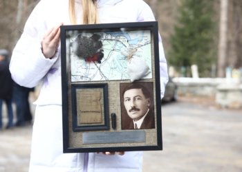 Останки красноармейца, погибшего в годы Великой Отечественной войны, захоронили в Новосибирске