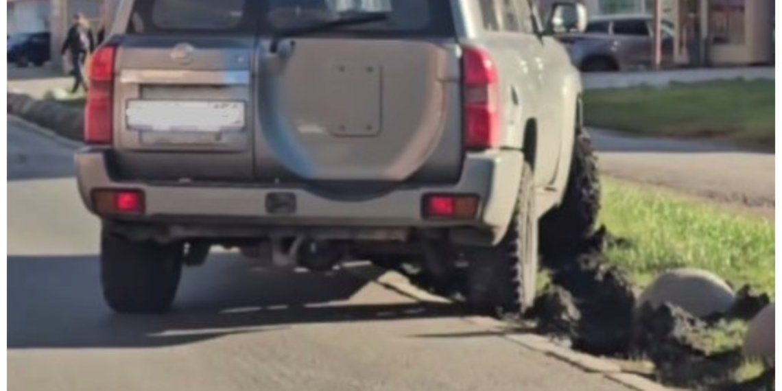 Автохам получил штраф за испорченный газон в Новосибирске