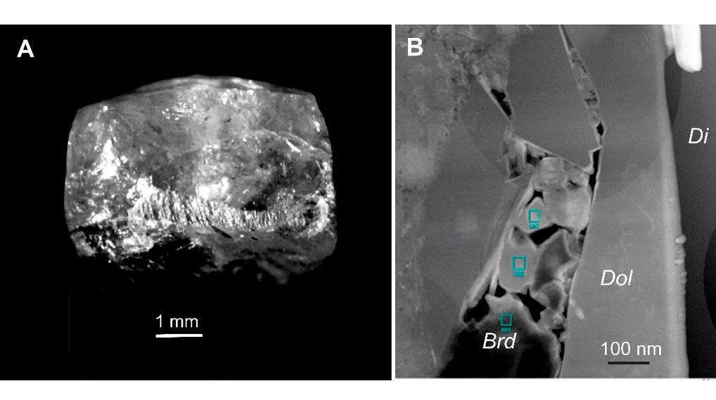Российские ученые впервые обнаружили редкий минерал в алмазах из глубин Земли