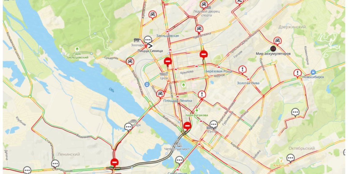Ну, постоим: пробки 10 баллов в Новосибирске