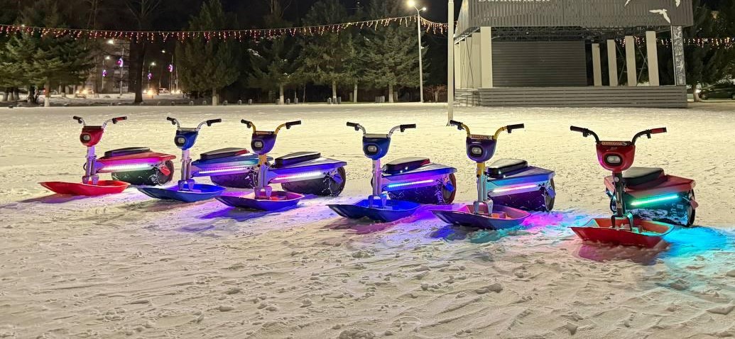 Зимний аналог электросамокатов запустили в парках и скверах Новосибирска